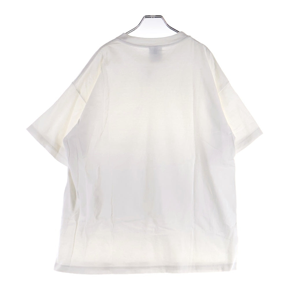 SAINT MICHAEL(セントマイケル) 24SS BR SS TEE BORN SAINT ロゴプリントTシャツ 半袖カットソー ホワイト SM-YS8-0000-C07