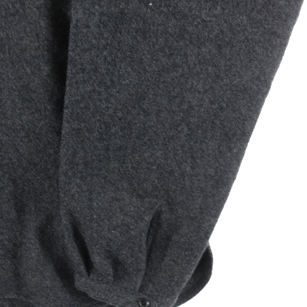 ISAMU KATAYAMA BACKLASH(イサムカタヤマバックラッシュ) FULLING SOFT SHARK WOOL SHIRT フリング ソフト シャーク ウール 長袖ハーフボタンシャツ カットソー グレー 2081-02