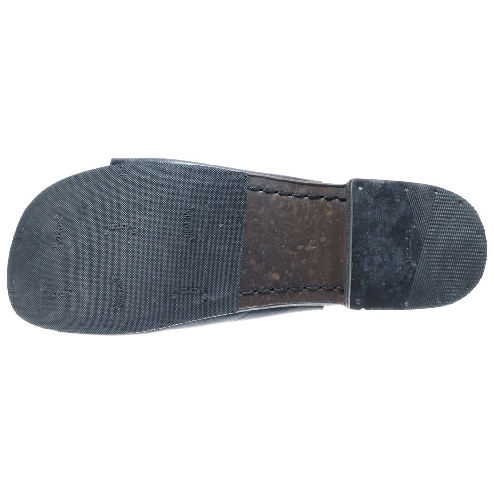 NO BRAND(ノーブランド) Portaille レザーサンダル ミュール ブラック