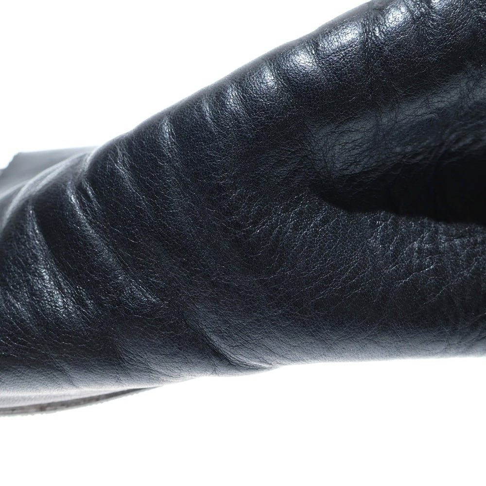 NO BRAND(ノーブランド) Portaille レザーサンダル ミュール ブラック