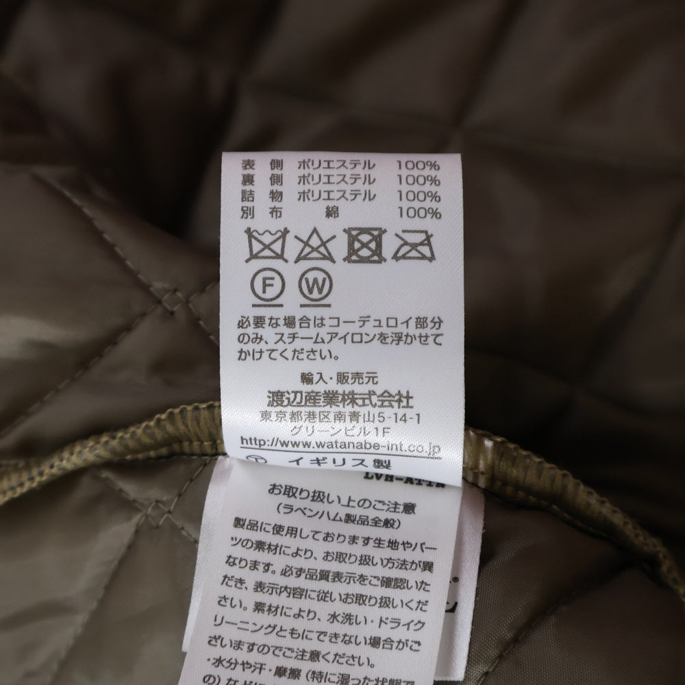 LAVENHAM(ラベンハム) UK製 襟コーデュロイ キルティングジャケット ネイビー LVH-18-BP