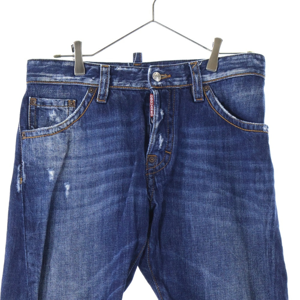DSQUARED2(ディースクエアード) ここのえタグ ダメージ加工 ボタン