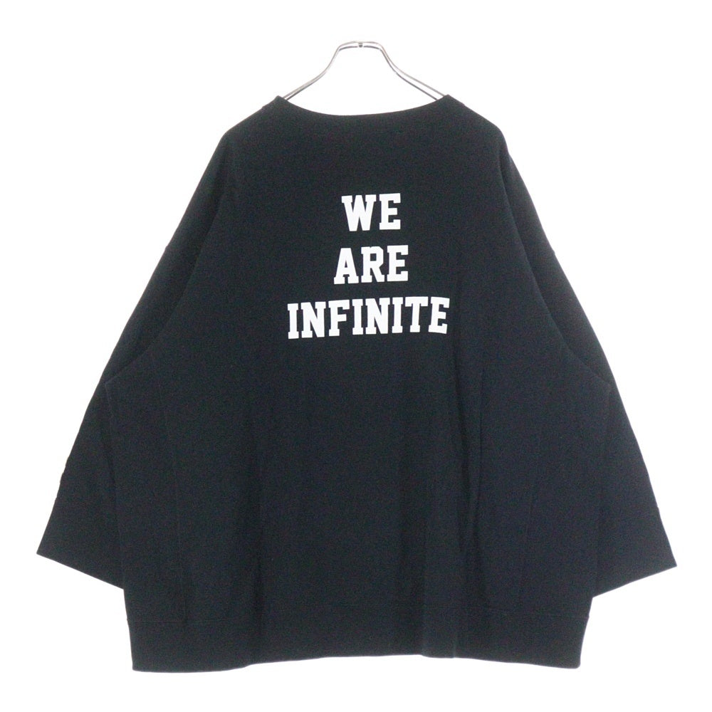 UNDERCOVER(アンダーカバー) 18AW BIG SWEAT 両面カレッジプリント オーバーサイズ プルオーバースウェットトレーナー ブラック UCV1804-4