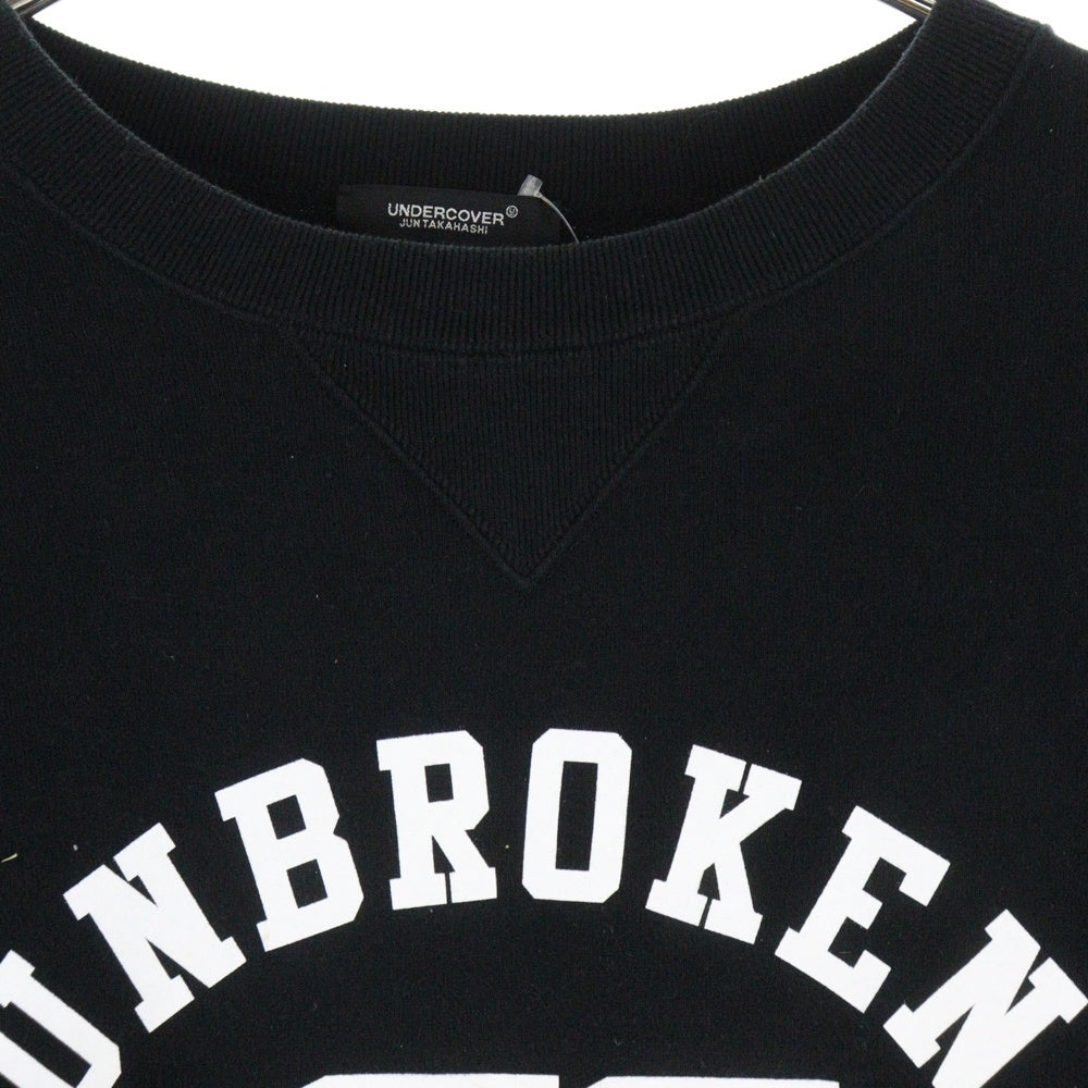 UNDERCOVER(アンダーカバー) 18AW BIG SWEAT 両面カレッジプリント オーバーサイズ プルオーバースウェットトレーナー ブラック UCV1804-4