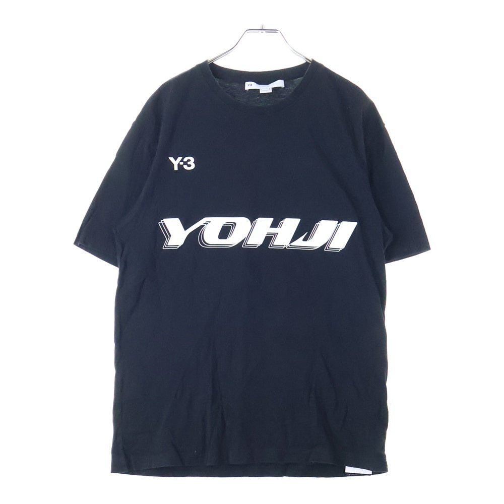 Y-3(ワイスリー) U GRAPHIC TEE ロゴプリント クルーネック 半袖Tシャツ カットソー ブラック HT4730