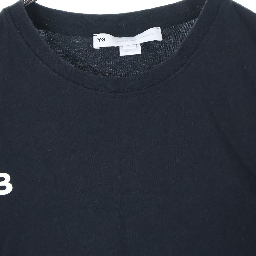 Y-3(ワイスリー) U GRAPHIC TEE ロゴプリント クルーネック 半袖Tシャツ カットソー ブラック HT4730