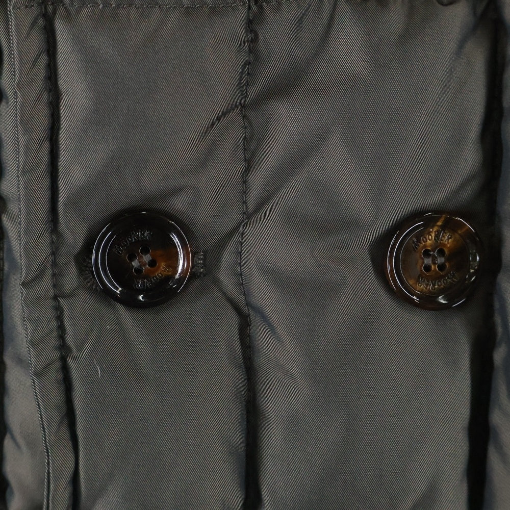 MOORER(ムーレー) SIRO シロ マルチポケット ファー切り替え ベルト付き ジップアップ ダウンジャケット ブラウン SIRO-KM