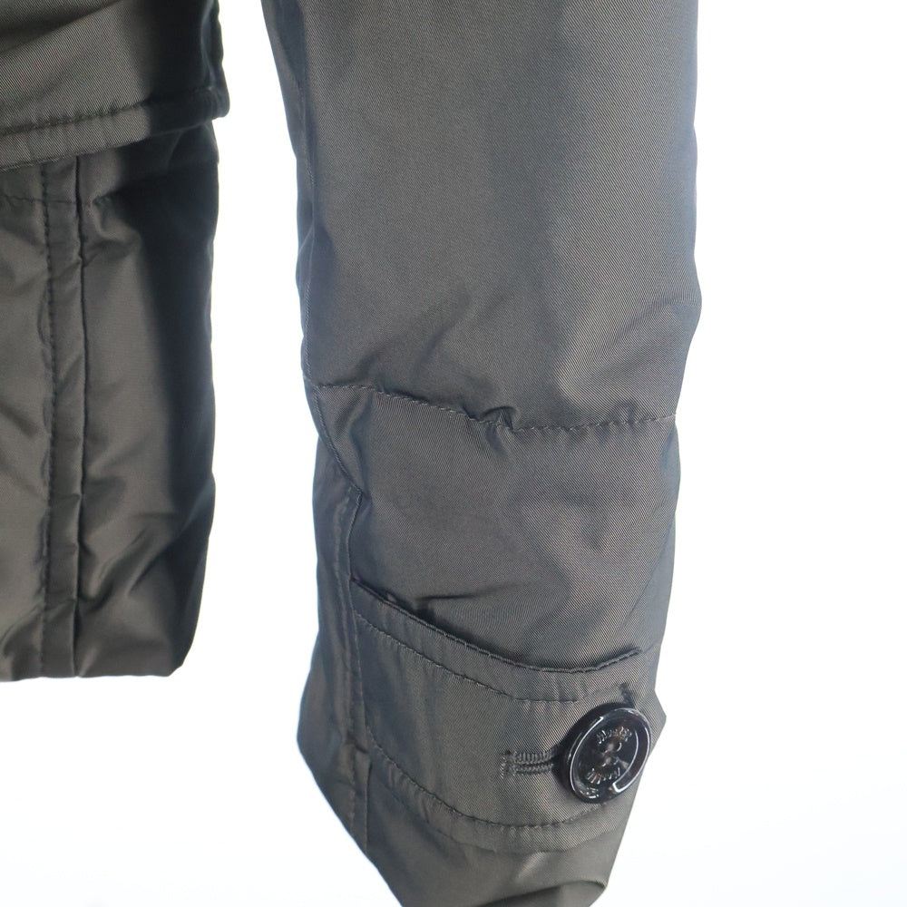 MOORER(ムーレー) SIRO シロ マルチポケット ファー切り替え ベルト付き ジップアップ ダウンジャケット ブラウン SIRO-KM