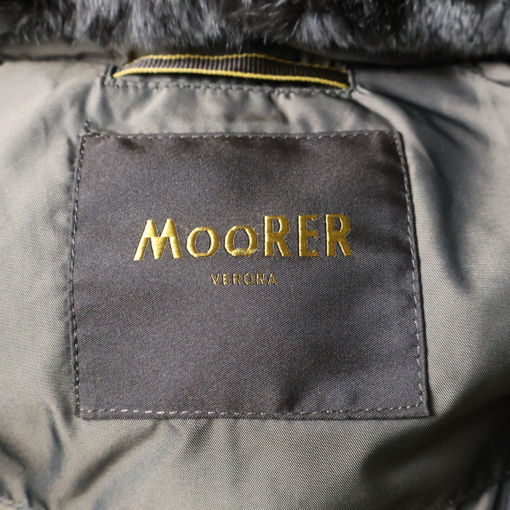 MOORER(ムーレー) SIRO シロ マルチポケット ファー切り替え ベルト付き ジップアップ ダウンジャケット ブラウン SIRO-KM