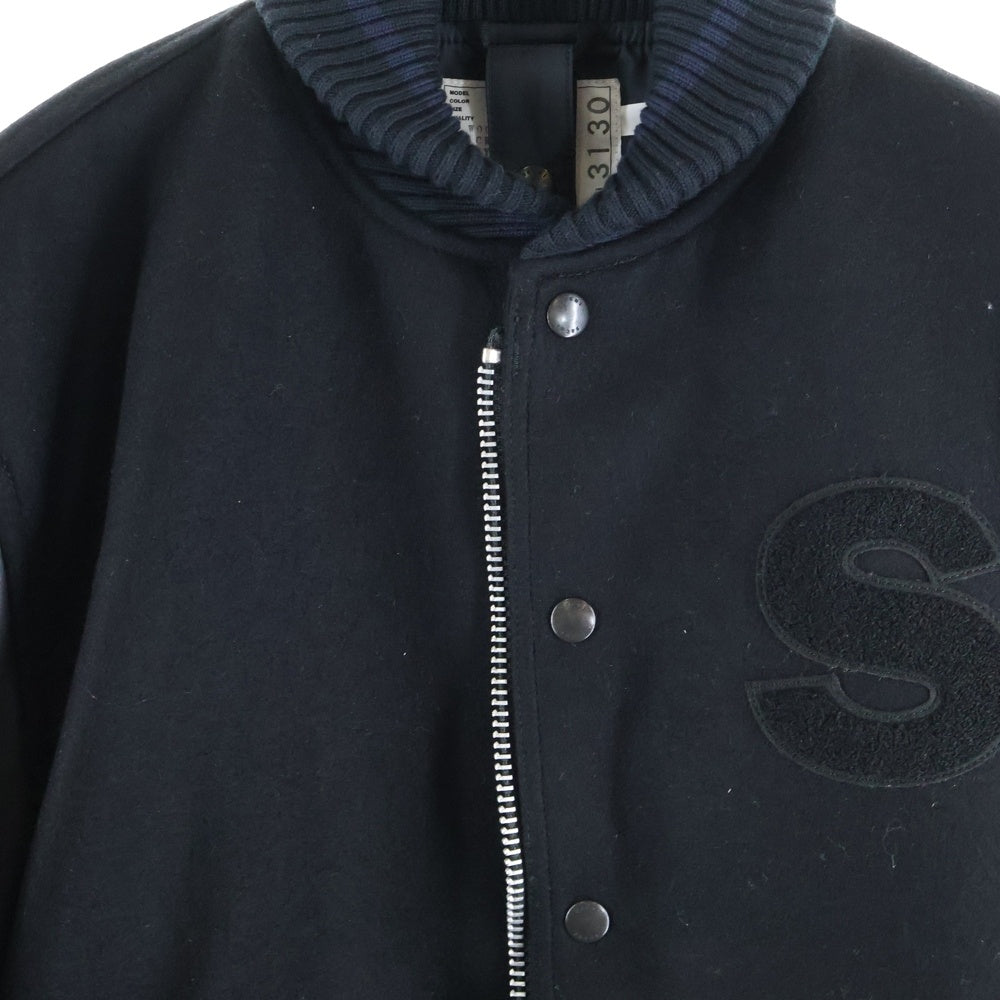 Sacai(サカイ) 23AW INTERSTELLAR Blouson ロゴワッペン アームレザー