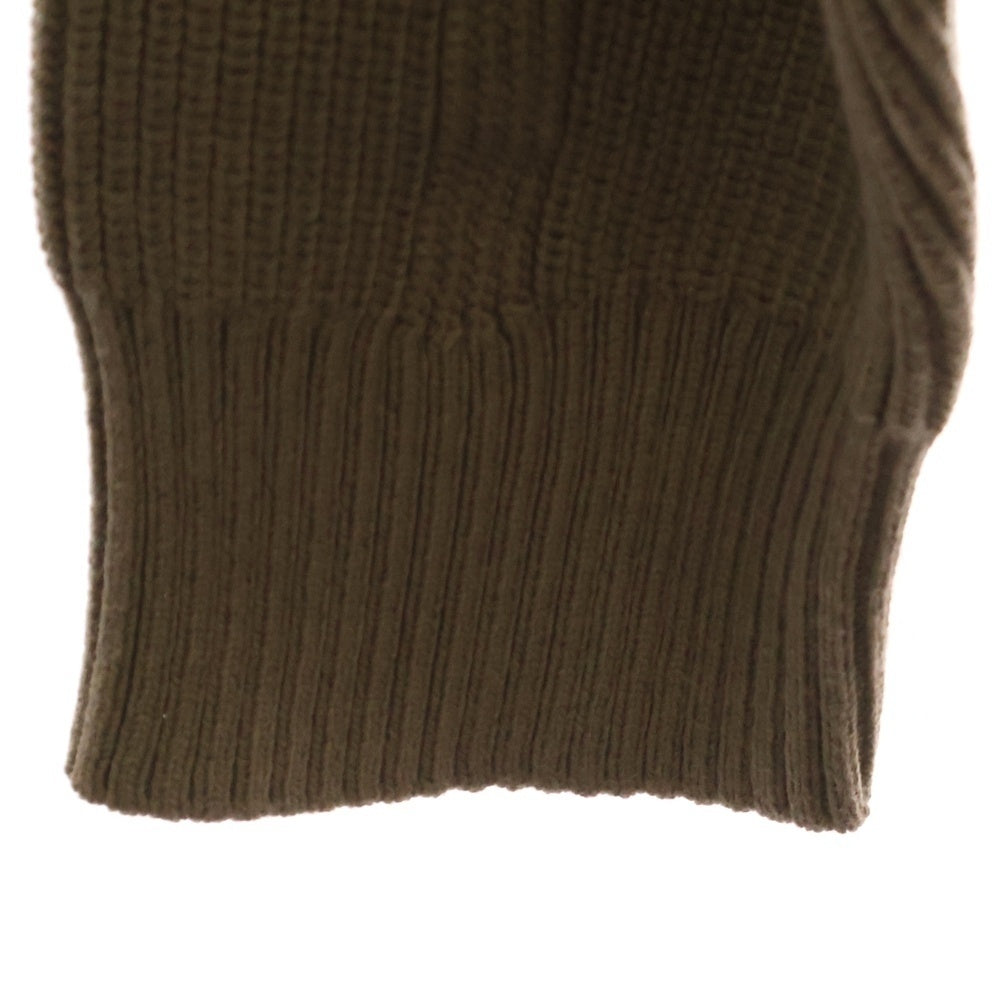 Sacai(サカイ) 23SS Nylon Twill Knit Pullover ナイロン切り替えプルオーバーニットセーター カーキ 23-02996M