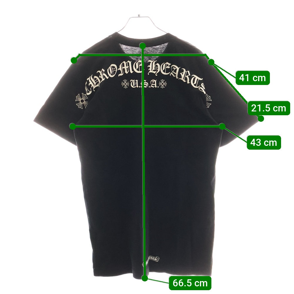 CHROME HEARTS(クロムハーツ) CH T-SHIRT スクロールラベルプリント クルーネック ポケット 半袖Tシャツ