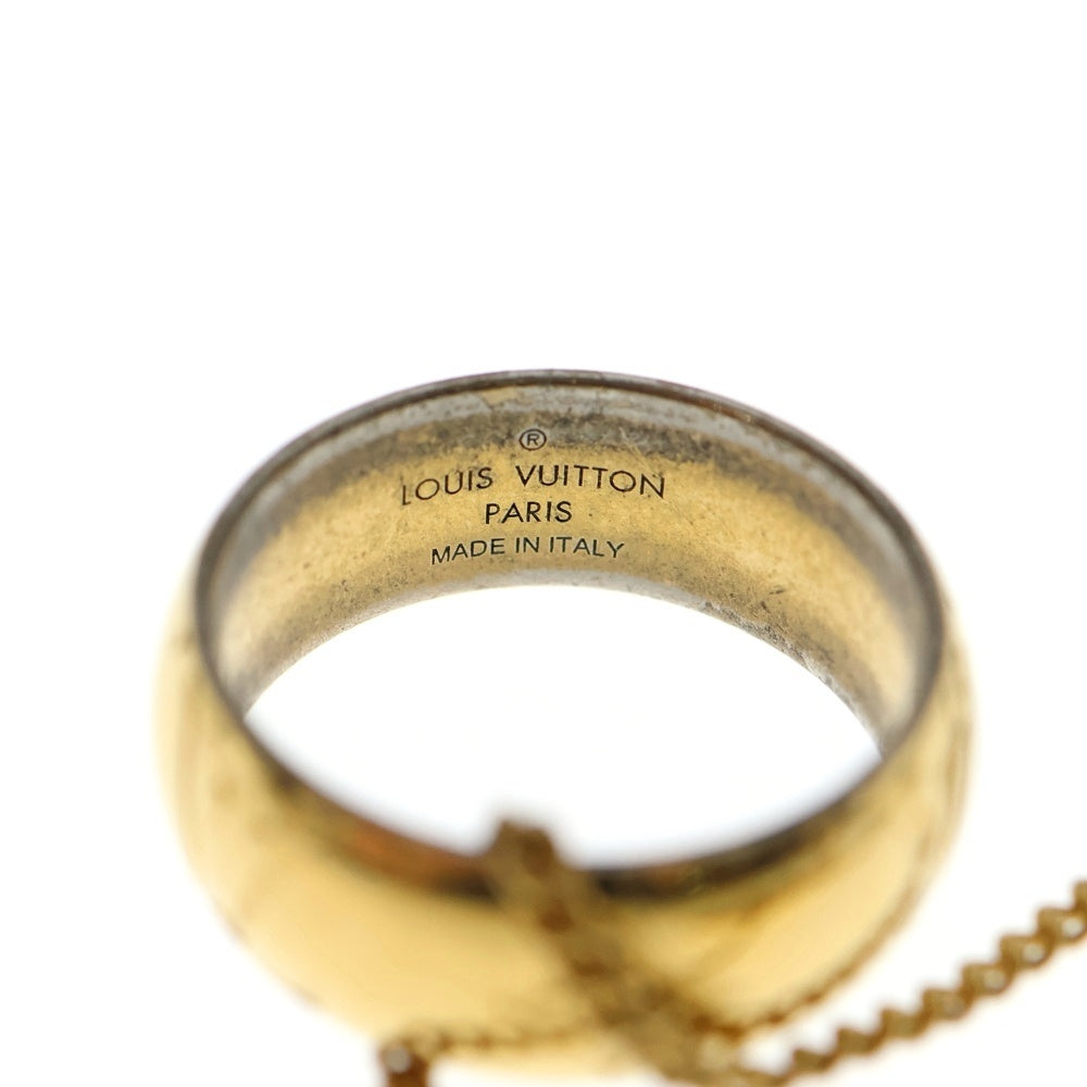 LOUIS VUITTON(ルイヴィトン) LV ロゴ リング モノグラム チャーム メダル チェーン ネックレス ゴールド M80189