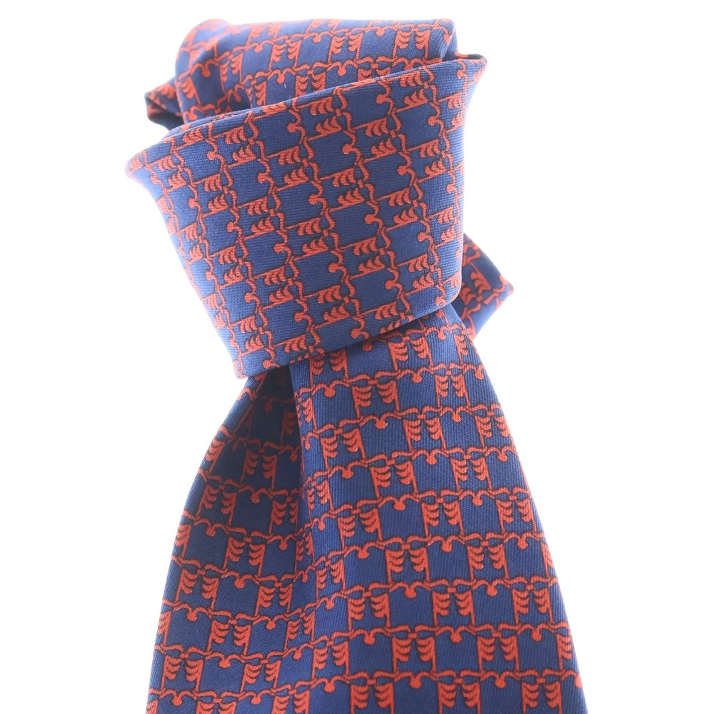 Christian Dior(クリスチャンディオール) 総柄 シルク ネクタイ レッド