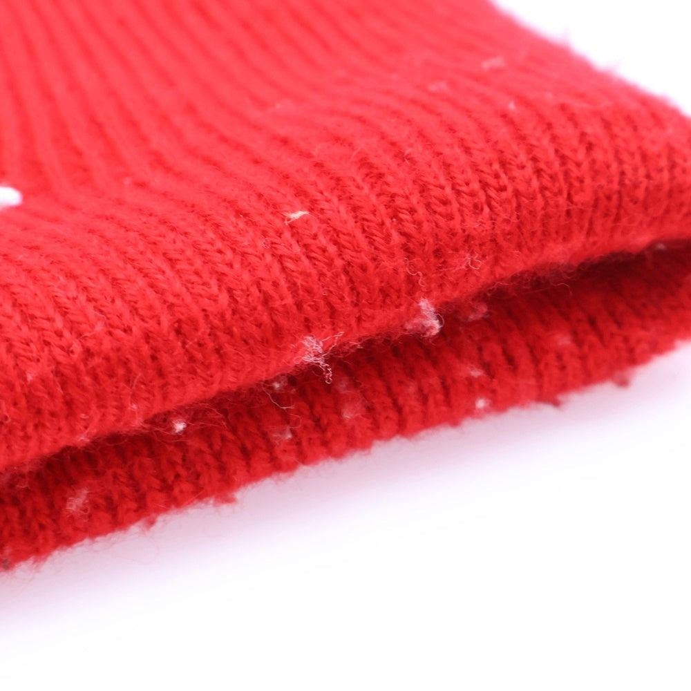 SUPREME(シュプリーム) 18AW Classic Logo Script Beanie クラシック ロゴデザイン スクリプト ビーニー ニット帽 レッド