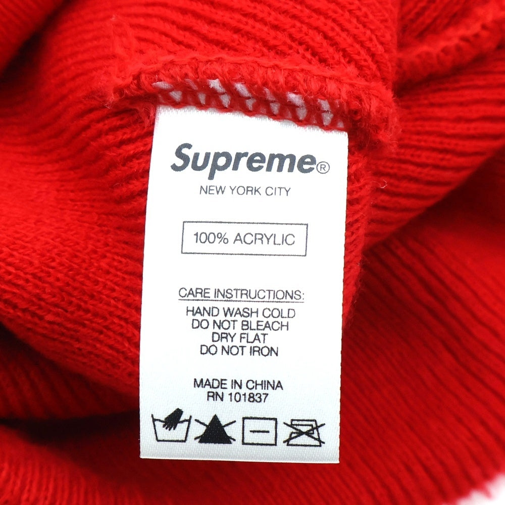 SUPREME(シュプリーム) 18AW Classic Logo Script Beanie クラシック ロゴデザイン スクリプト ビーニー ニット帽 レッド