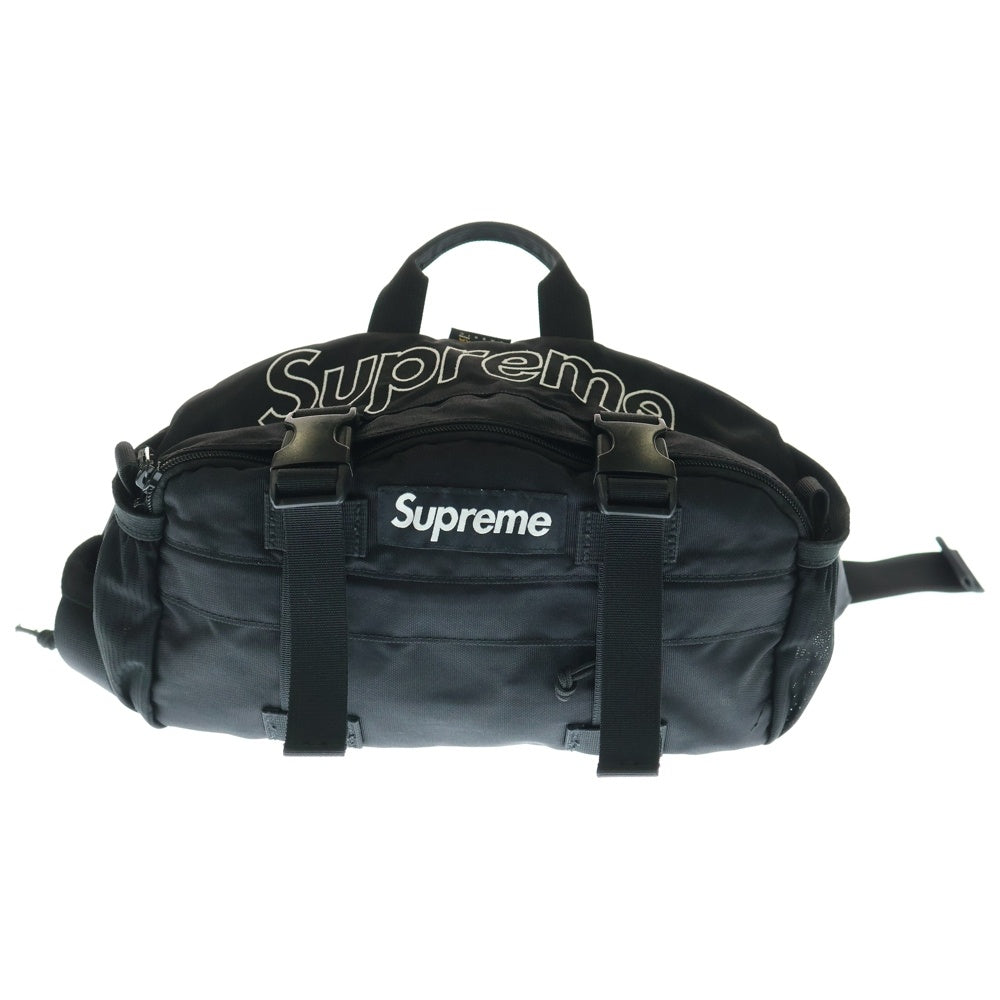 SUPREME(シュプリーム) 19AW CORDURA Waist Bag コーデュラ ボックスロゴデザイン ウエストバッグ ショルダーバッグ ブラック