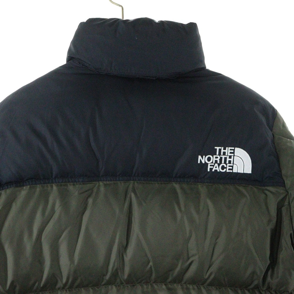 THE NORTH FACE(ザノースフェイス) NUPTSE JACKET ヌプシ 胸ロゴデザイン ダブルポケット ジップアップ ダウンジャケット グリーン ND91841