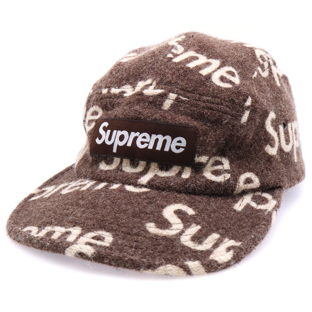 SUPREME(シュプリーム) 18AW Harris Tweed Camp Cap ハリスツイード 総柄 キャンプキャップ 帽子 ブラウン