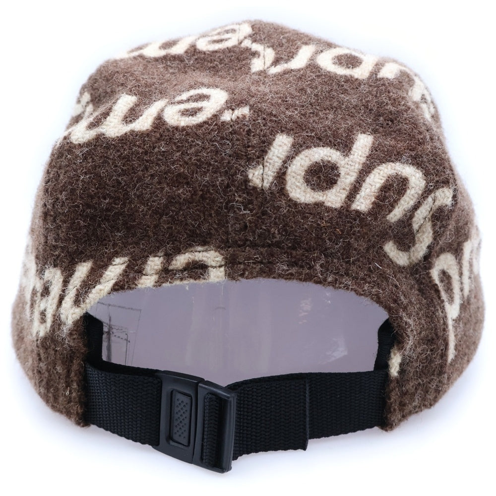 SUPREME(シュプリーム) 18AW Harris Tweed Camp Cap ハリスツイード 総柄 キャンプキャップ 帽子 ブラウン