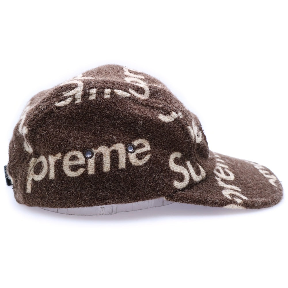 SUPREME(シュプリーム) 18AW Harris Tweed Camp Cap ハリスツイード 総柄 キャンプキャップ 帽子 ブラウン