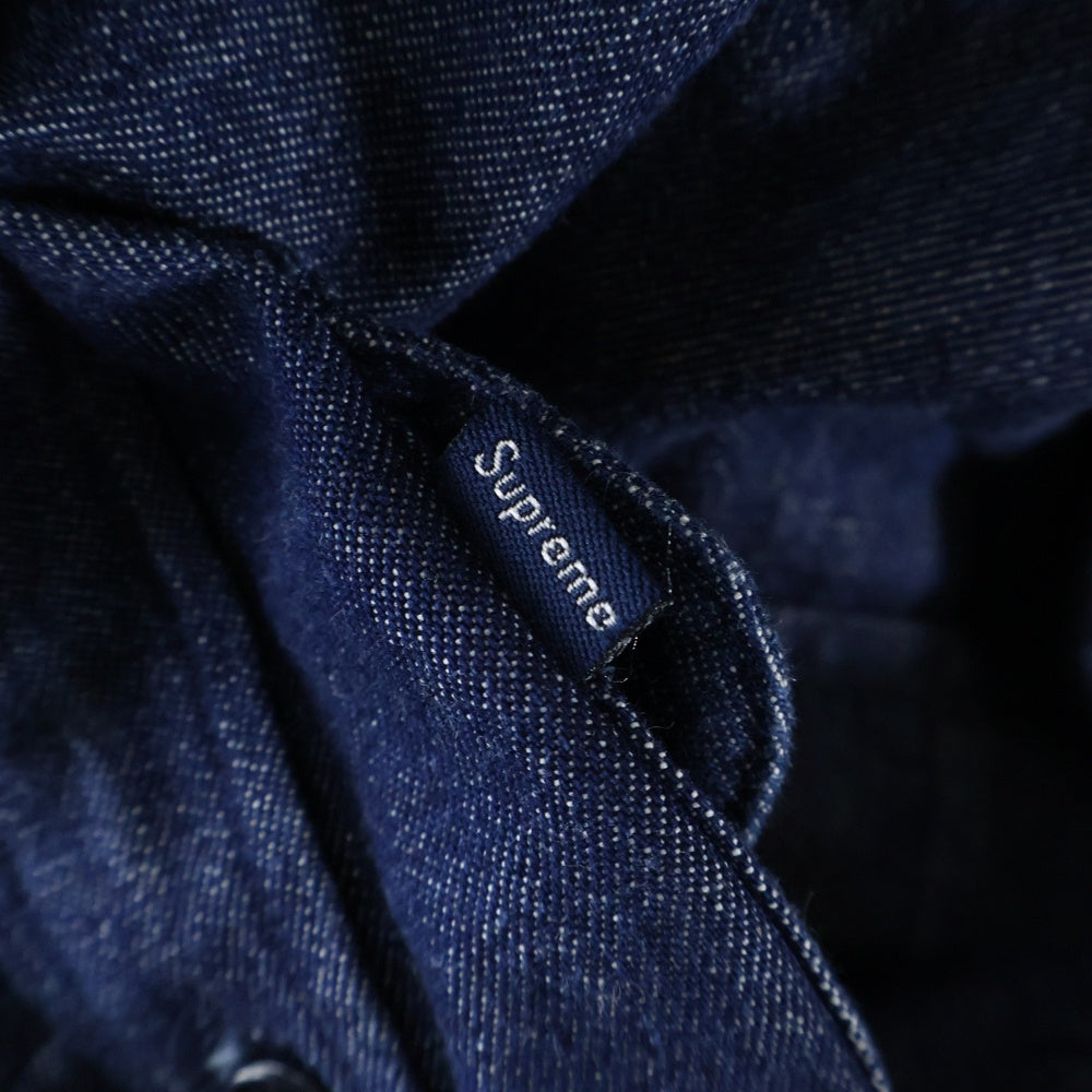 SUPREME(シュプリーム) 12AW Hooded Denim Shirt ダブルフラップポケット フーデッド デニム長袖シャツ インディゴ