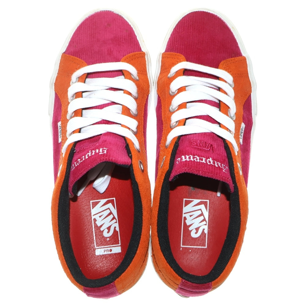 SUPREME(シュプリーム) ×VANS LAMPIN PRO RUST CROC SUEDE バンズ ランピン プロ ラスト クロコ スエード ローカットスニーカー オレンジ/ピンク US10/28cm VN0A38JOPUJ