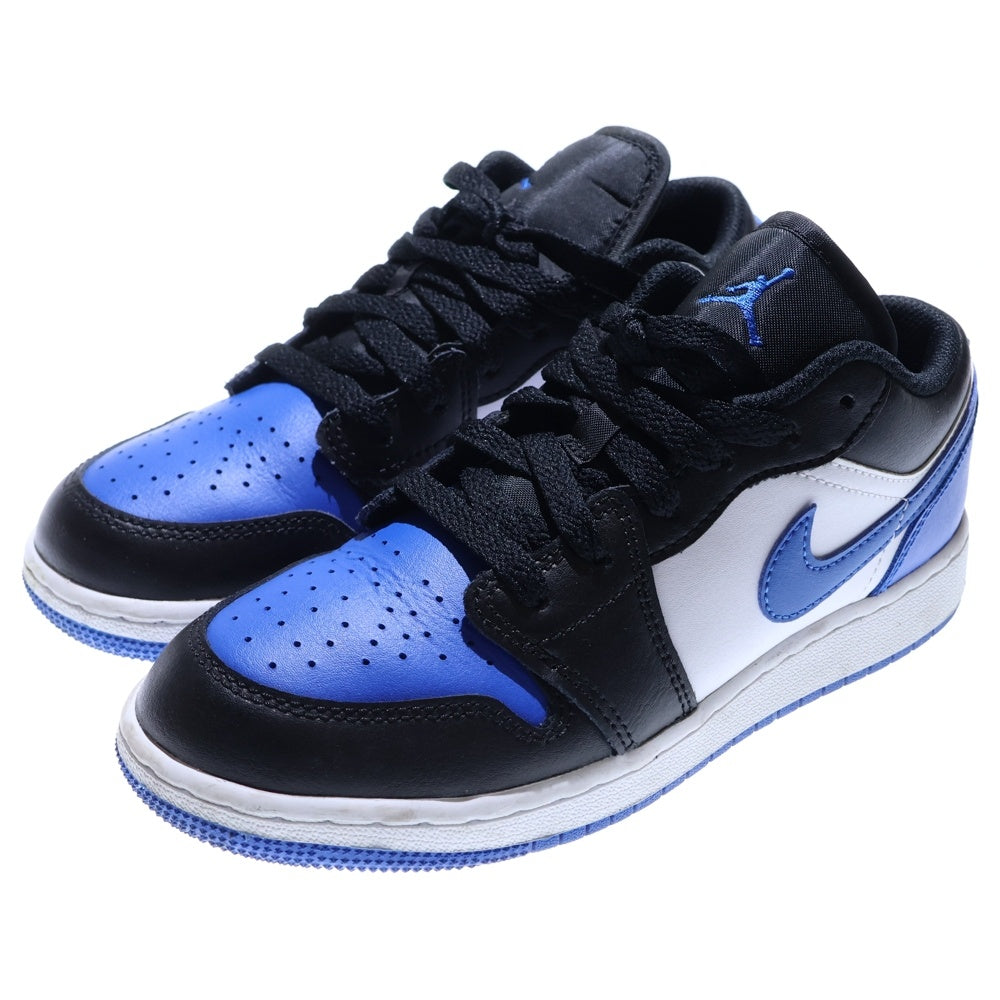 NIKE(ナイキ) GS AIR JORDAN 1 LOW BLACK WHITE ROYAL BLUE エアジョーダン1 ブラック ホワイト ロイヤルブルー ローカットスニーカー キッズ ブルー US4Y/23cm 553560-140