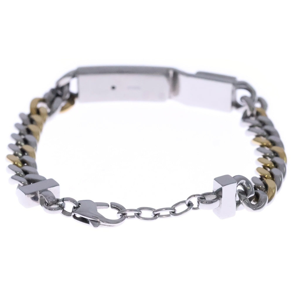 DIESEL(ディーゼル) Dロゴプレート IDチェーンブレスレット シルバー/ゴールド DX1457931