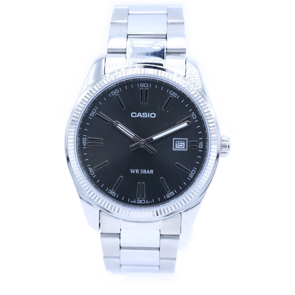 CASIO(カシオ) MTP-1302D-1A1JF デイデイト バーインデックス アナログウオッチ 腕時計 シルバー