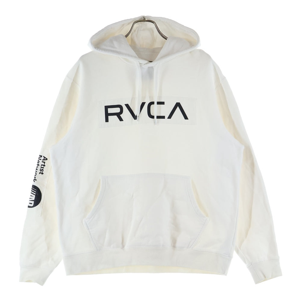 RVCA(ルーカ) ロゴプリント スウェット プルオーバーパーカー ホワイト AJ042-015