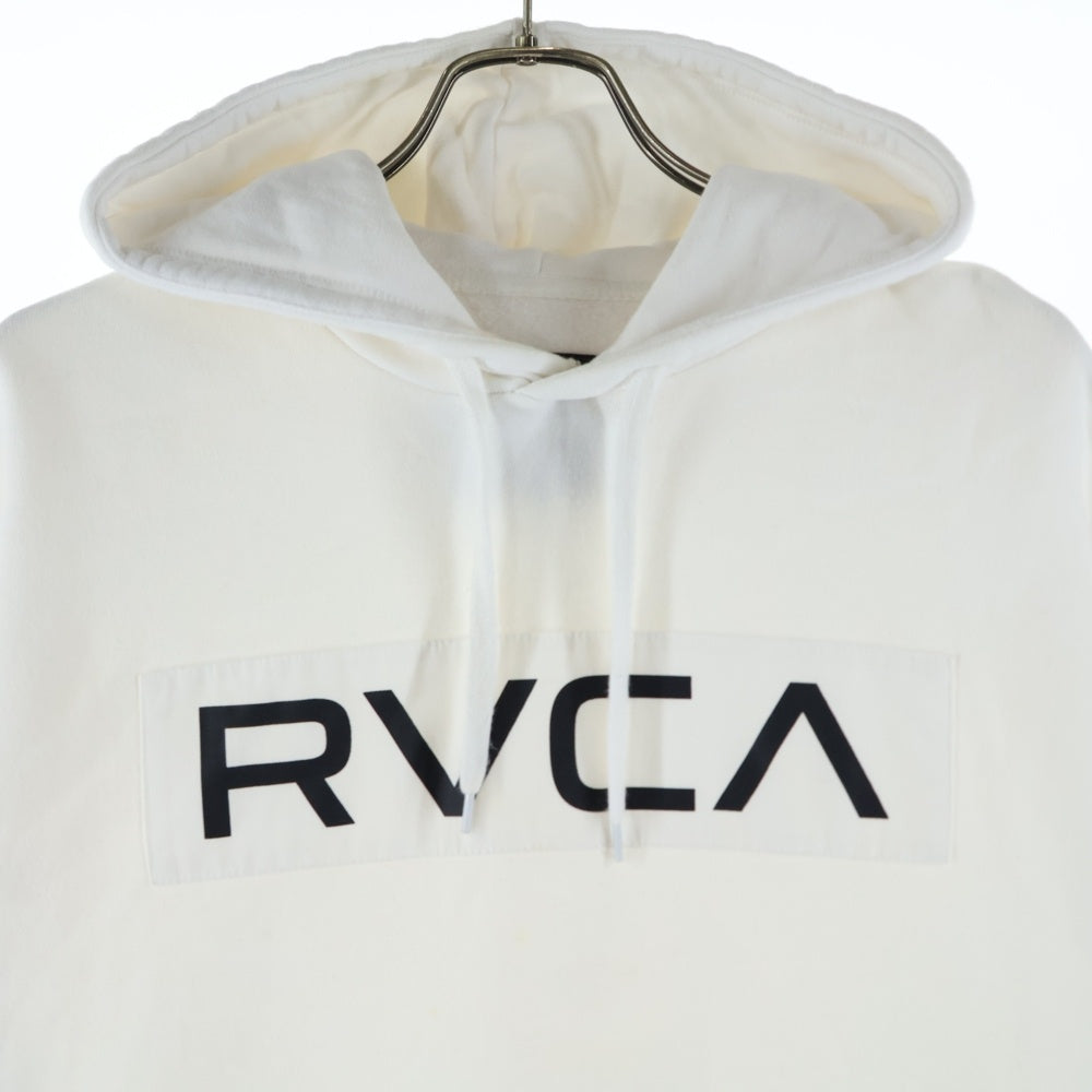 RVCA(ルーカ) ロゴプリント スウェット プルオーバーパーカー ホワイト AJ042-015
