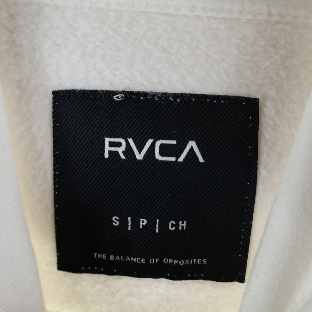 RVCA(ルーカ) ロゴプリント スウェット プルオーバーパーカー ホワイト AJ042-015