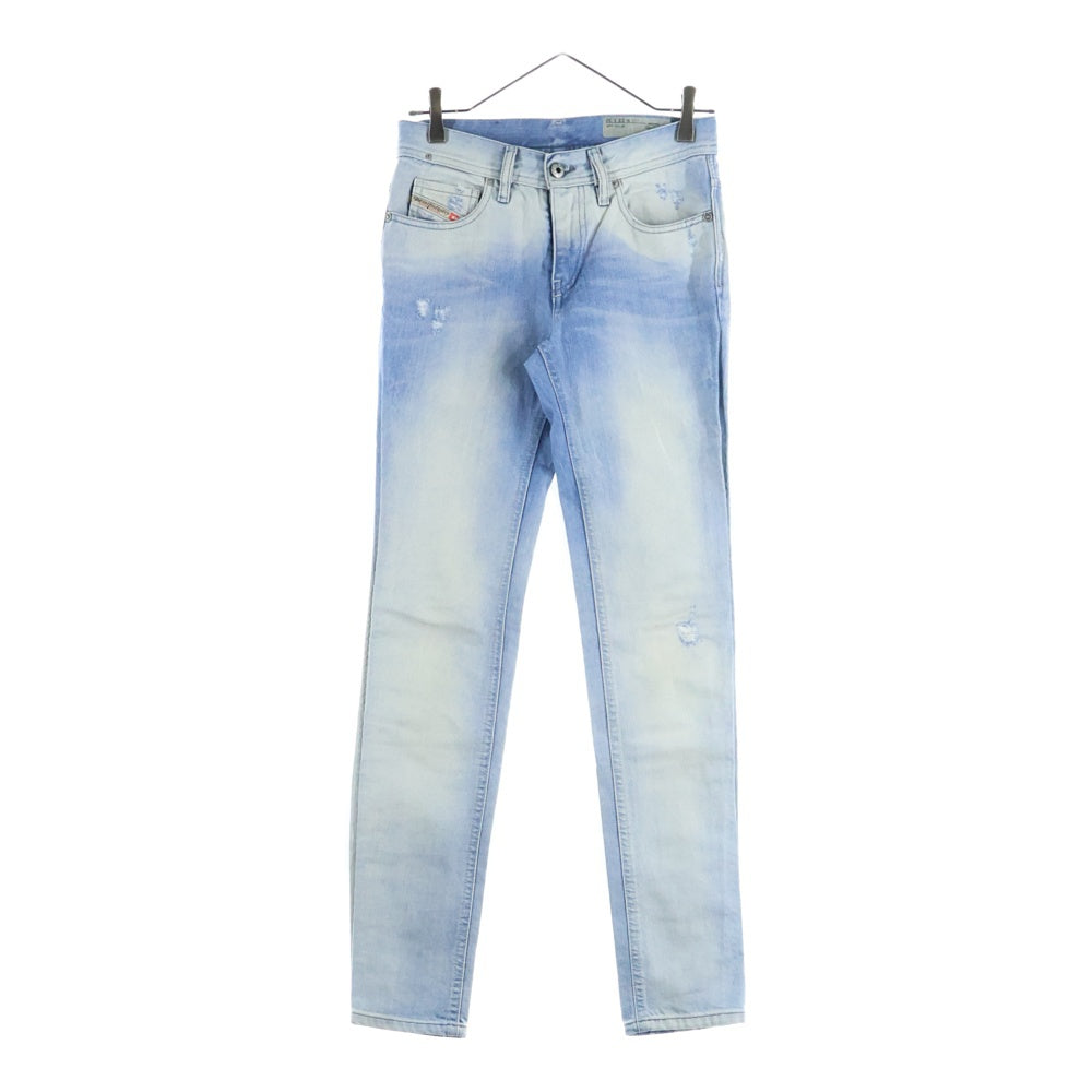 DIESEL(ディーゼル) FAITHLEGG ダメージ加工 ジップフライ デニム スキニーパンツ インディゴ レディース 02275
