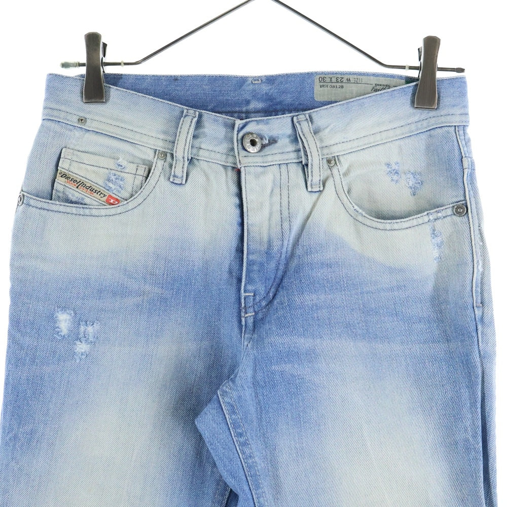 DIESEL(ディーゼル) FAITHLEGG ダメージ加工 ジップフライ デニム スキニーパンツ インディゴ レディース 02275