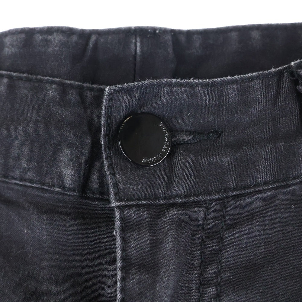 Armani Exchange(アルマーニ エクスチェンジ) コットンストレッチ ジップフライ デニムスキニーパンツ ブラック レディース