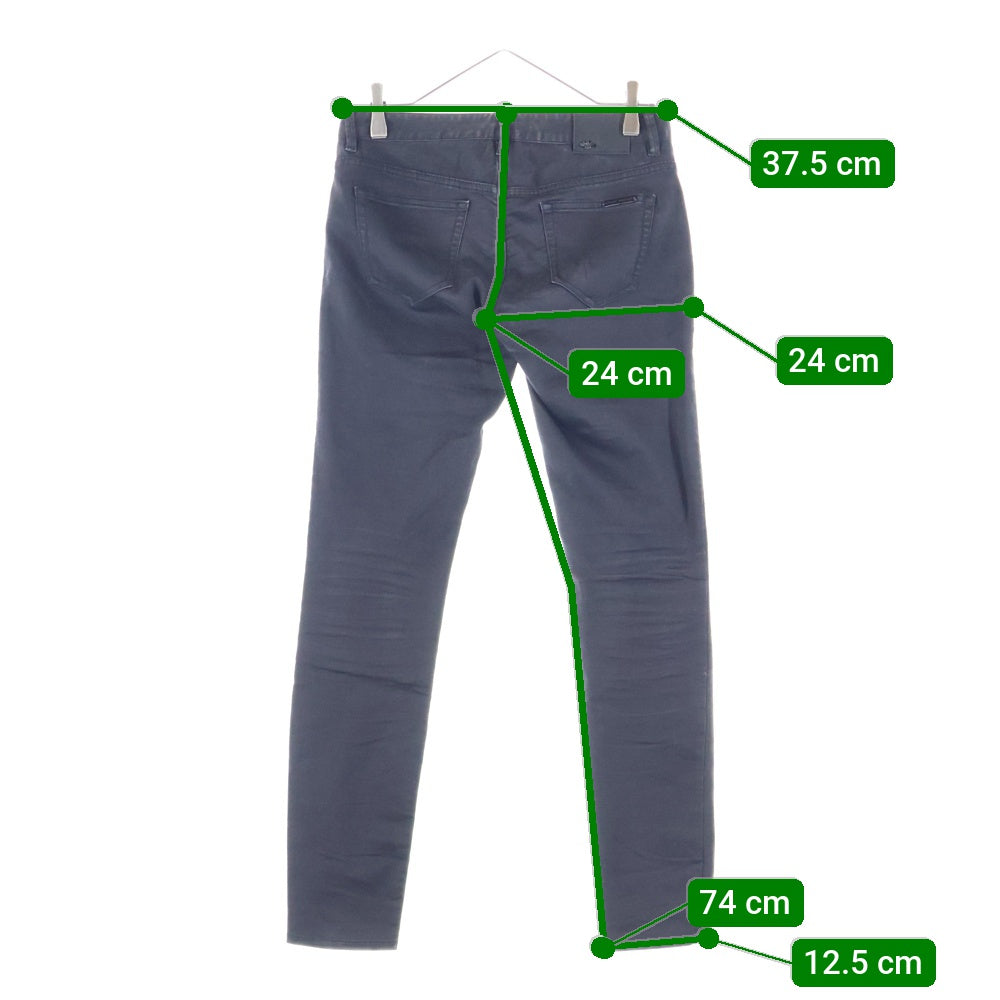 Armani Exchange(アルマーニ エクスチェンジ) コットンストレッチ ジップフライ デニムスキニーパンツ ブラック レディース