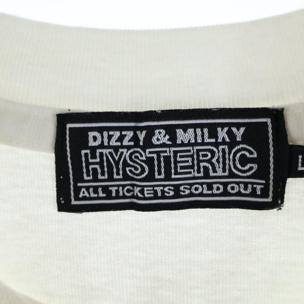 HYSTERIC GLAMOUR(ヒステリックグラマー) HYS FRUITS ヒス フルーツ 長袖 ロングスリーブTシャツ カットソー ホワイト/パープル 02221CL04