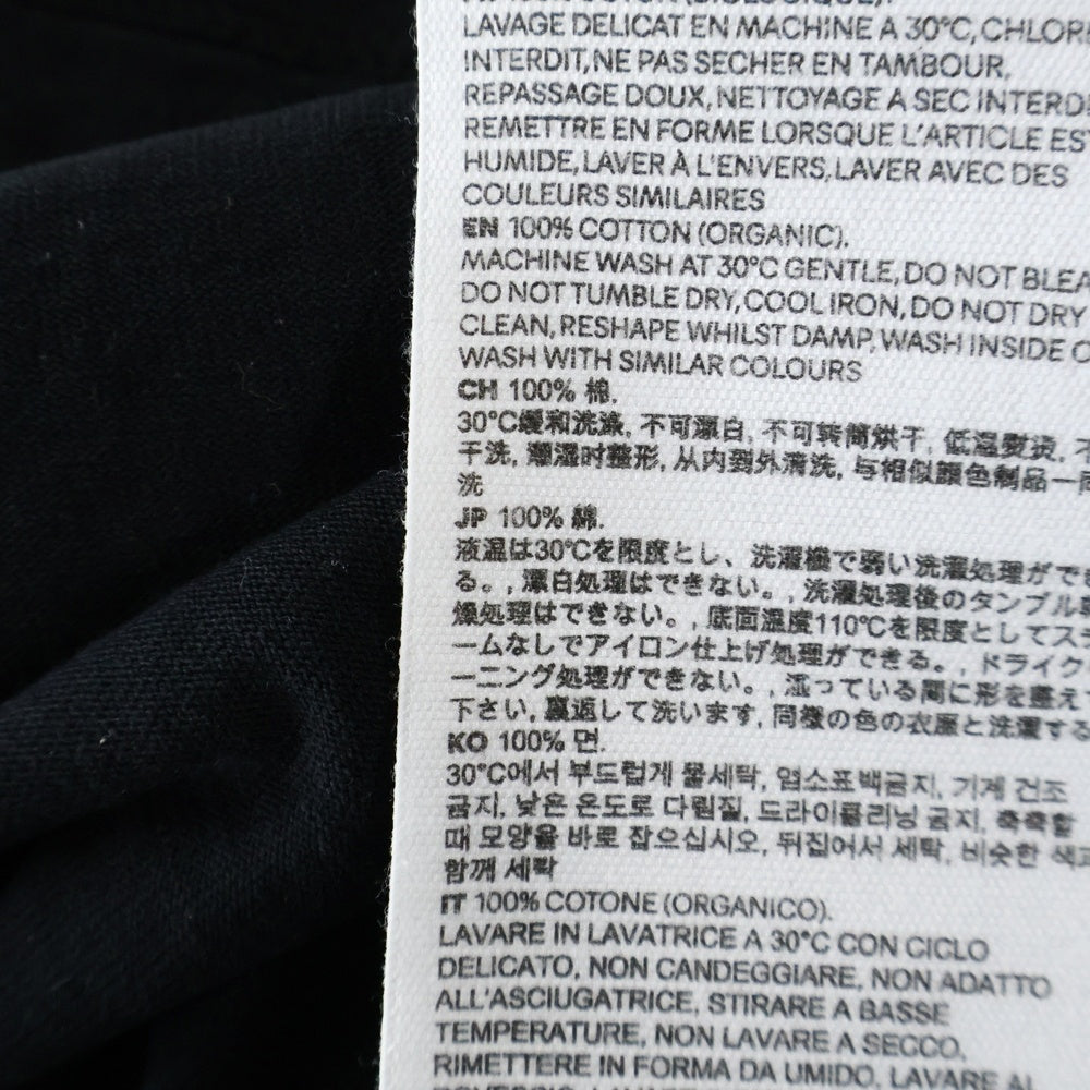 ami paris(アミパリス) ロゴプリント バックハートエンブロイダリー クルーネック半袖Tシャツ カットソー ブラック UTS024.726