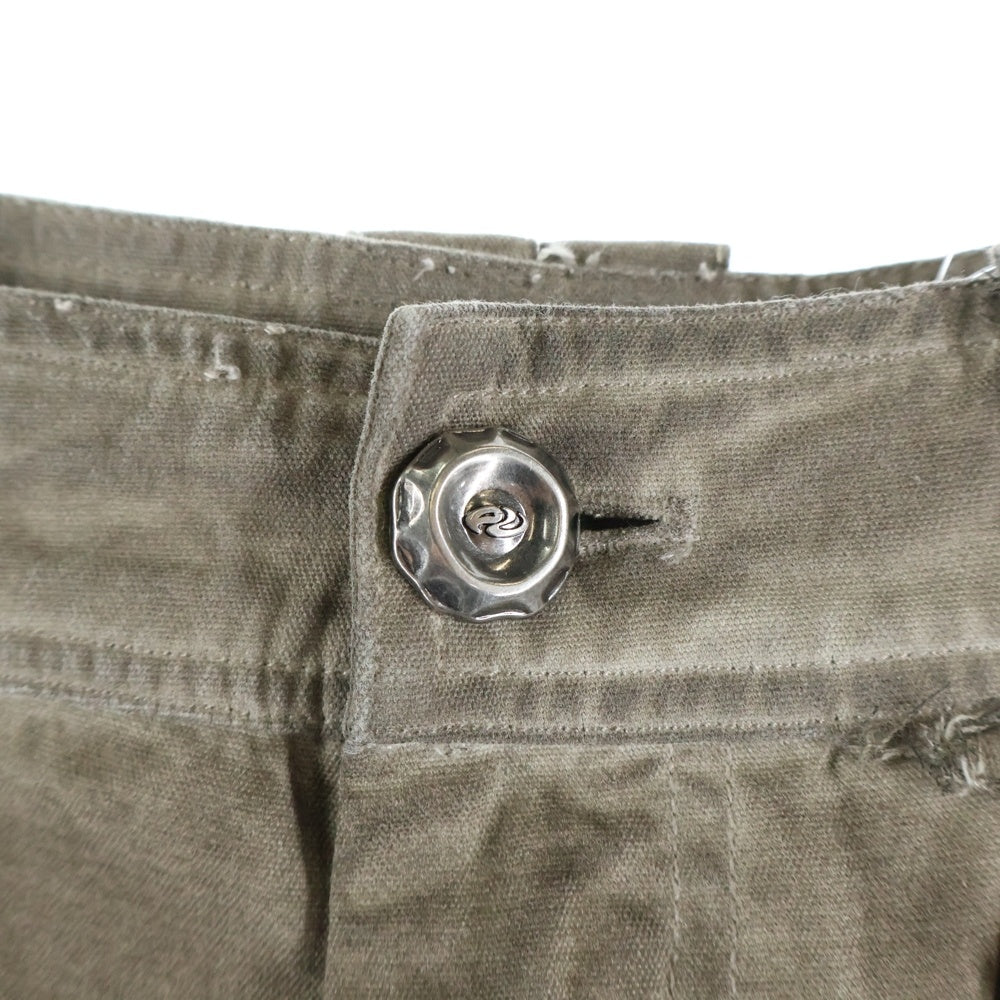 Personsoul(パーソンソール) STRUCTURED PANTS USED加工 ストラクチャード ワイドカーゴパンツ ブラウン