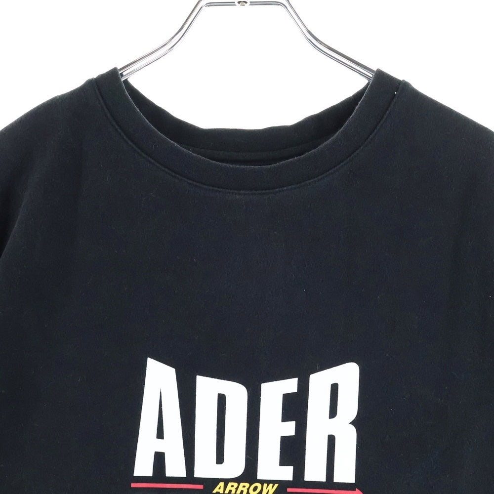 ADER ERROR(アーダーエラー) 19SS ARROW ロゴプリント クルーネック 半袖Tシャツ カットソー ブラック 19ASSTO18BK3