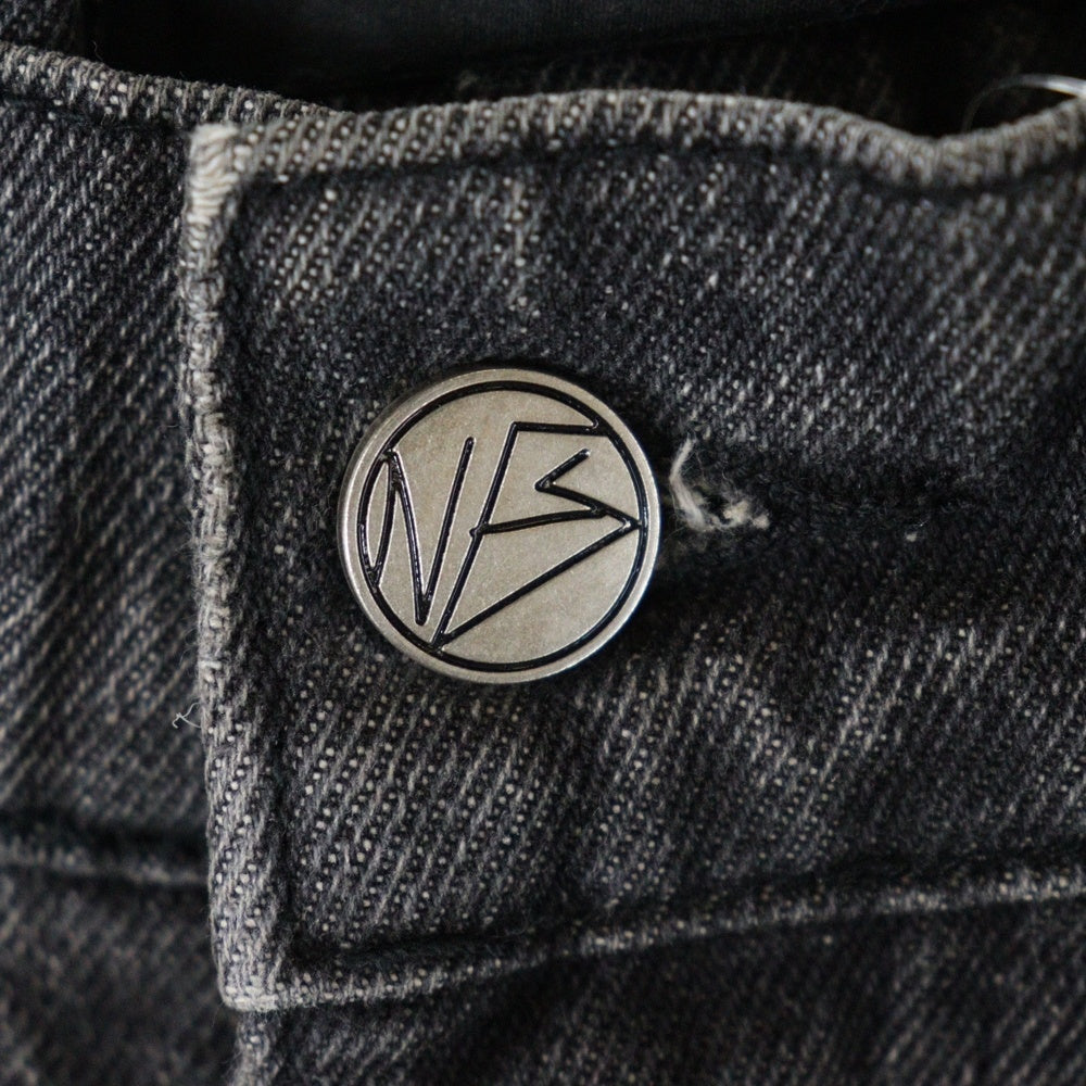 NO/FAITH STUDIOS(ノーフェイスストゥディオス) SUN FADED DUNE BAGGY DENIM サンフェイド ジップフライ バギーデニムパンツ ブラック