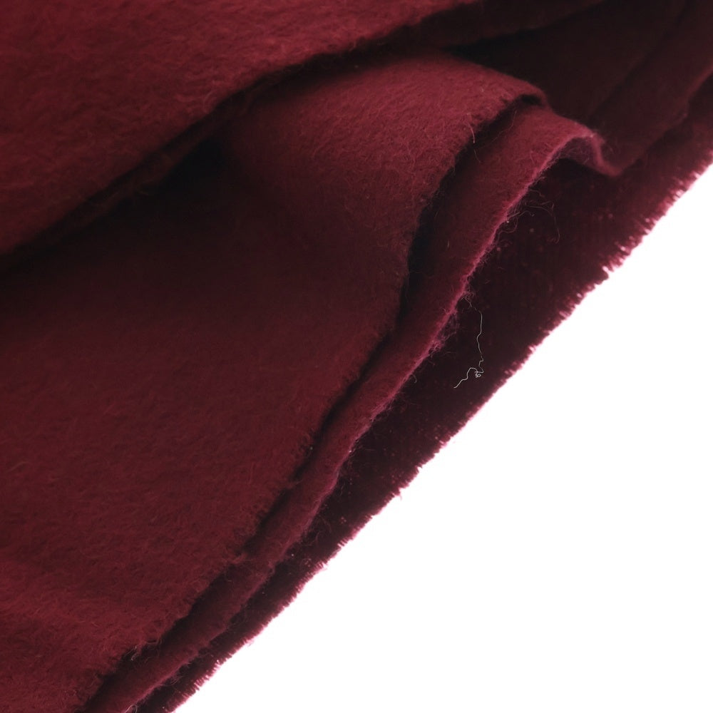 Acne Studios(アクネ ストゥディオズ) VIRGIN WOOL 大判 ウール フリンジマフラー バーガンディ
