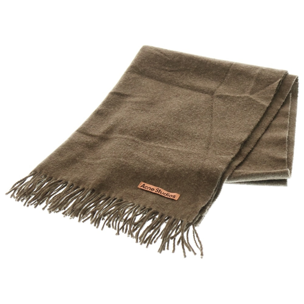 Acne Studios(アクネ ストゥディオズ) 大判ウール フリンジマフラー ブラウン CA0102