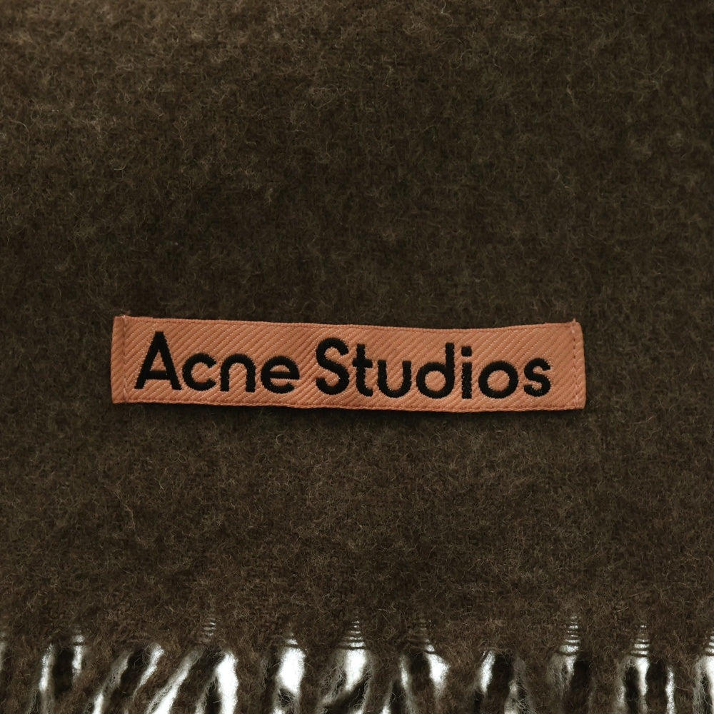 Acne Studios(アクネ ストゥディオズ) 大判ウール フリンジマフラー ブラウン CA0102