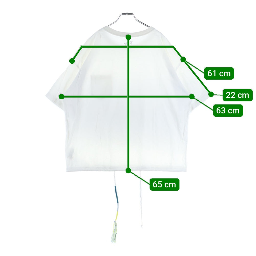 FACETASM(ファセッタズム) RIOT BRAID CORD TEE ライオット フロントポケット 半袖Tシャツ カットソー ホワイト RF20AW-TEE-U02