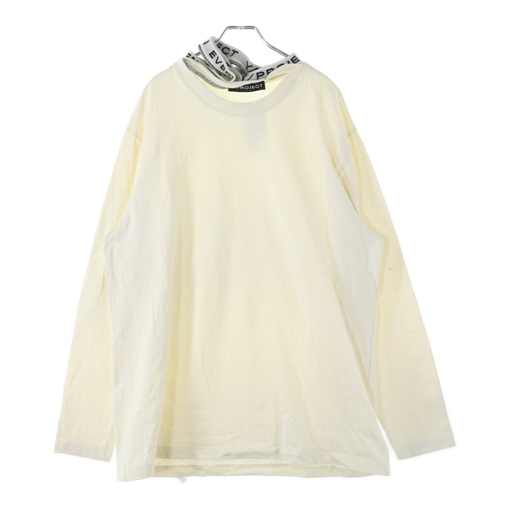 Y/PROJECT(ワイプロジェクト) トリプルカラーロゴプリント コットン 長袖Tシャツ カットソー ホワイト TS91-S25