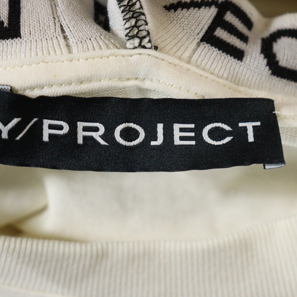 Y/PROJECT(ワイプロジェクト) トリプルカラーロゴプリント コットン 長袖Tシャツ カットソー ホワイト TS91-S25