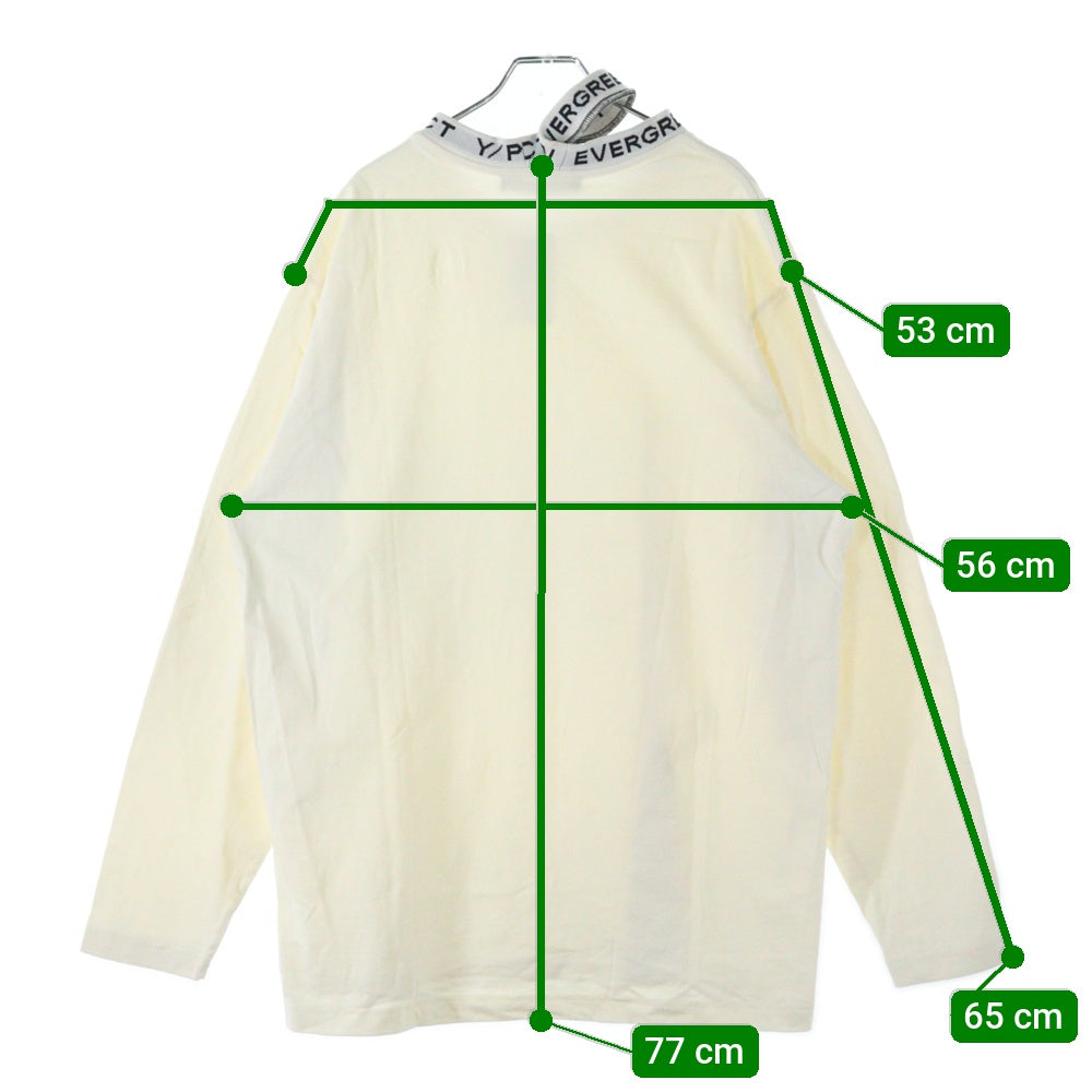 Y/PROJECT(ワイプロジェクト) トリプルカラーロゴプリント コットン 長袖Tシャツ カットソー ホワイト TS91-S25