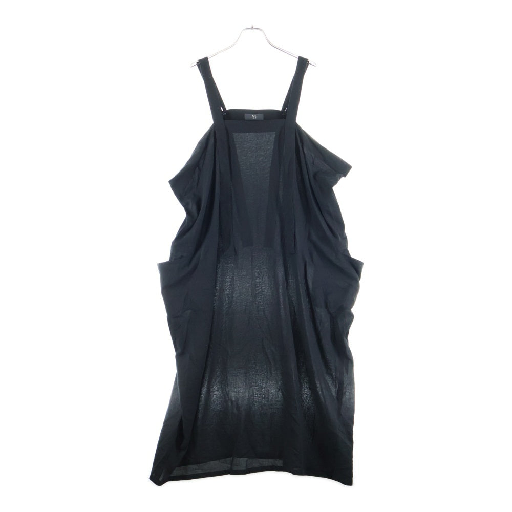 Y's(ワイズ) COTTON BOYLE VIYELLA SHOULDER STRAP DRESS コットンボイル ヴィエラ ショルダーストラップ ドレス ブラック レディース YP-D13-021